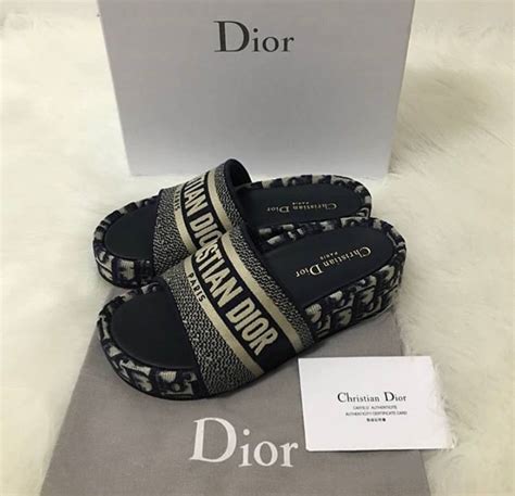 christian dior platform slides|authentic unisex christian dior slides.